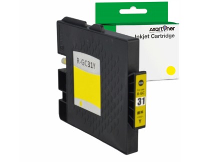 Compatible Ricoh GC31Y Amarillo Cartucho de Tinta Pigmentada 405691/405704 GC-31Y