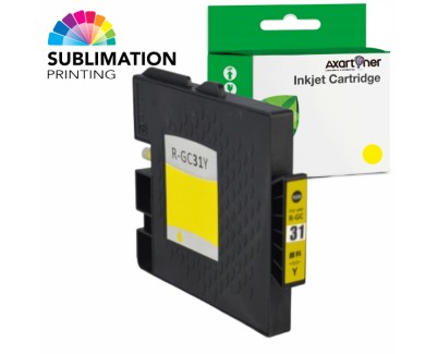 Compatible Ricoh GC31Y Amarillo Cartucho de Tinta Sublimacion 405691/405704 GC-31Y