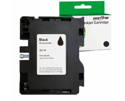 Compatible Ricoh GC51K Negro Cartucho de Tinta Pigmentada 405862 para Ricoh SG3210, SG3210DNw