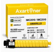 Compatible Ricoh IMC2010 / IMC2510 Amarillo Cartucho de Toner 842562 / 842566