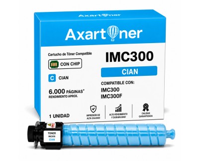 Compatible Ricoh IMC300 / IMC300F Cyan Cartucho de Toner 842383