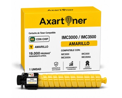 Compatible Ricoh IMC3000 / IMC3000A / IMC3500 / IMC3500A Amarillo Cartucho de Toner 842256 / 842252