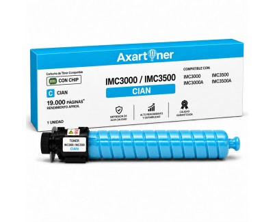 Compatible Ricoh IMC3000 / IMC3000A / IMC3500 / IMC3500A Cyan Cartucho de Toner 842258 / 842254