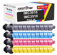Compatible Pack x4 Ricoh IMC3010 / IMC3010A / IMC3510 / IMC3510A Cartuchos de Toner
