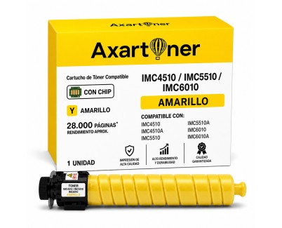 Compatible Ricoh IMC4510 / IMC4510A / IMC5510 / IMC5510A / IMC6010 / IMC6010A Amarillo Cartucho de Toner 842531
