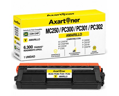 Compatible Ricoh MC250 / PC300 / PC301 / PC302 Amarillo Cartucho de Toner 408343 / MC250HY / 408355 / MC250Y