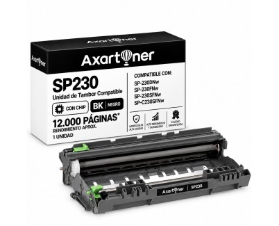 Compatible Ricoh SP230 Negro Tambor de Imagen (Drum) 408296 para Ricoh SP230DNw / SP230FNw / SP230SFNw / SPC230SFNw