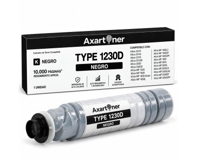 Compatible Ricoh Type 1230D Negro Cartucho de Toner 885094 para Aficio 2015 2016 2018 2020 MP1500 MP1600 MP1900 MP2000