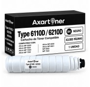 Compatible Ricoh Type 6110D / 6210D XL Alta Capacidad Negro Cartucho de Toner 885098 para Ricoh MP5500 MP6000 SP9100 AP900 MP6002 MP7502 MP8001 MP9001 IM7000 IM8000