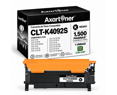 Compatible Samsung CLP315 / CLP310 / CLX3170 / CLX3175 Negro Cartucho de Toner CLT-K4092S / SU138A