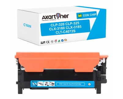 Compatible Samsung CLP325 / CLP320 / CLX3180 / CLX3185 Cyan Cartucho de Toner CLT-C4072S / ST944A