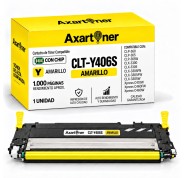 Compatible Samsung CLP360 / CLP365 / CLX3300 / CLX3305 / XPRESS C410 / XPRESS C460 Amarillo Cartucho de Toner CLT-Y406S SU462A