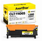 Compatible Samsung CLP360 / CLP365 / CLX3300 / CLX3305 / XPRESS C410 / XPRESS C460 Amarillo Cartucho de Toner CLT-Y406S SU462A