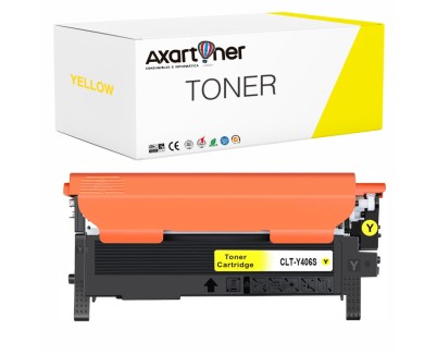 Compatible Samsung CLP360, CLP365, CLX3300, CLX3305, XPRESS C410, XPRESS C460 Amarillo Cartucho de Toner CLT-Y406S SU462A