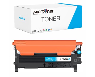 Compatible Samsung CLP360, CLP365, CLX3300, CLX3305, XPRESS C410, XPRESS C460 Cyan Cartucho de Toner CLT-C406S ST984A