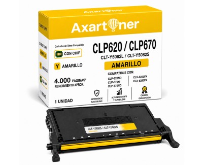 Compatible Samsung CLP620 / CLP670 / CLX6220 / CLX6250 Amarillo Cartucho de Toner CLT-Y5082L SU532A / SU533A