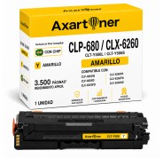 Compatible Samsung CLP680 / CLX6260 Amarillo Cartucho de Toner CLT-Y506L / CLT-Y506S / SU515A / SU524A para CLP-680DW / CLP-680ND / CLX-6260FD / CLX-6260FR / CLX-6260FW / CLX-6260ND