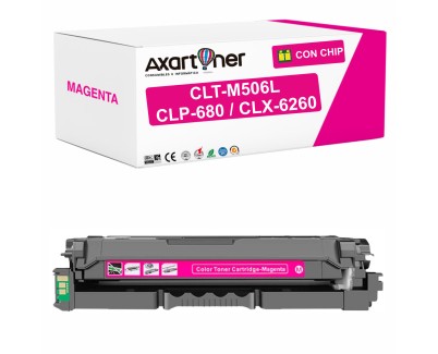 Compatible Samsung CLP-680DW CLP-680ND CLX-6260FD CLX-6260FR CLX-6260FW CLX-6260ND Magenta Cartucho de Toner CLT-M506L / SU305A