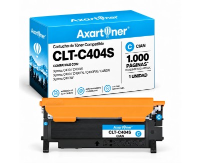 Compatible Samsung CLT-C404S Cyan Cartucho de Toner ST966A para Xpress C430 C430W C480 C480FN C480FW C480W C483W