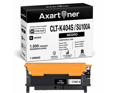 Compatible Samsung CLT-K404S Negro Cartucho de Toner SU100A para Xpress C430 C430W C480 C480FN C480FW C480W C483W