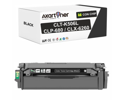 Compatible Samsung CLP-680DW CLP-680ND CLX-6260FD CLX-6260FR CLX-6260FW CLX-6260ND Negro Cartucho de Toner CLT-K506L / SU171A