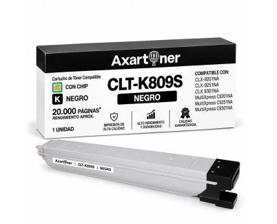 Compatible Samsung CLT-K809S Negro Cartucho de Toner SS607A para CLX9251, CLX9301 / Multiexpress C9201, C9251, C9301