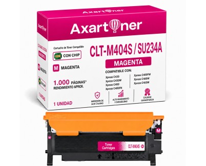 Compatible Samsung CLT-M404S Magenta Cartucho de Toner SU234A para Xpress C430 C430W C480 C480FN C480FW C480W C483W