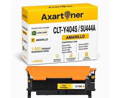 Compatible Samsung CLT-Y404S Amarillo Cartucho de Toner SU444A para Xpress C430 C430W C480 C480FN C480FW C480W C483W