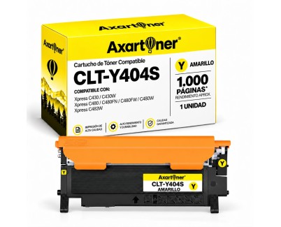 Compatible Samsung CLT-Y404S Amarillo Cartucho de Toner SU444A para Xpress C430 C430W C480 C480FN C480FW C480W C483W