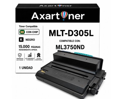 Compatible Samsung MLT-D305L Negro Cartucho de Toner SV048A para Samsung ML3750, ML3753