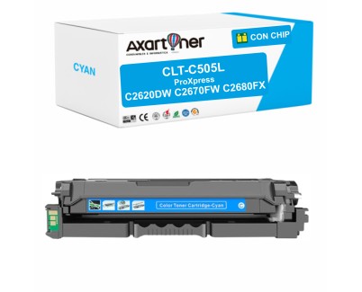 Compatible Samsung ProXpress C2620DW / C2670FW / C2680FX Cyan Cartucho de Toner CLT-C505L / SU035A