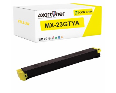 Compatible Sharp MX23 Amarillo Cartucho de Toner MX23GTYA para Sharp MX-1810, MX-2010, MX-2310, MX-2314, MX-2316, MX-3111, MX-3114