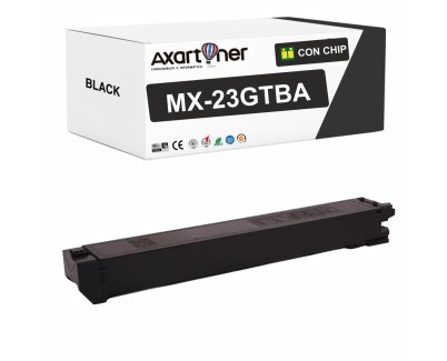 Compatible Sharp MX23 Negro Cartucho de Toner MX23GTBA para Sharp MX-1810, MX-2010, MX-2310, MX-2314, MX-2316, MX-3111, MX-3114
