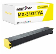 Compatible Sharp MX31 Amarillo Cartucho de Toner MX-31GTYA para Sharp MX2301, MX2600, MX3100, MX4100, MX4101, MX5000, MX5001, MX5100