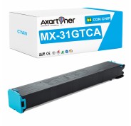 Compatible Sharp MX31 Cyan Cartucho de Toner MX-31GTCA para Sharp MX2301, MX2600, MX3100, MX4100, MX4101, MX5000, MX5001, MX5100