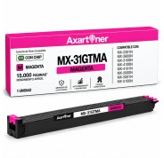Compatible Sharp MX31 Magenta Cartucho de Toner MX-31GTMA para Sharp MX2301, MX2600, MX3100, MX4100, MX4101, MX5000, MX5001, MX5100