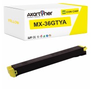 Compatible Sharp MX36 Amarillo Cartucho de Toner MX-36GTYA para Sharp MX2610, MX2640, MX3110N, MX3140N, MX3610