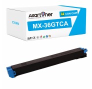 Compatible Sharp MX36 Cyan Cartucho de Toner MX-36GTCA para Sharp MX2610, MX2640, MX3110N, MX3140N, MX3610