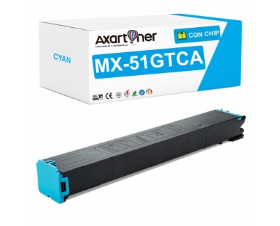 Compatible Sharp MX51 Cyan Cartucho de Toner MX-51GTCA para Sharp MX4110, MX4111, MX4112, MX4140, MX4141, MX5110, MX5111, MX5112, MX5140, MX5141