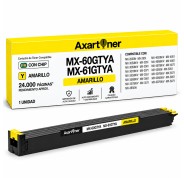 Compatible Sharp MX60 / MX61 Amarillo Cartucho de Toner MX-60GTYA / MX-61GTYA para Sharp MX3050, MX3070, MX5070, MX2651, MX3051, MX3061, MX3071, MX3551, MX3561, MX3571, MX4051, MX4061