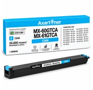 Compatible Sharp MX60 / MX61 Cyan Cartucho de Toner MX-60GTCA / MX-61GTCA para Sharp MX3050, MX3070, MX5070, MX2651, MX3051, MX3061, MX3071, MX3551, MX3561, MX3571, MX4051, MX4061