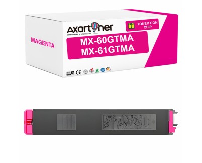 Compatible Sharp MX60 / MX61 Magenta Cartucho de Toner MX-60GTMA / MX-61GTMA para Sharp MX3050, MX3070, MX5070, MX2651, MX3051, MX3061, MX3071, MX3551, MX3561, MX3571, MX4051, MX4061