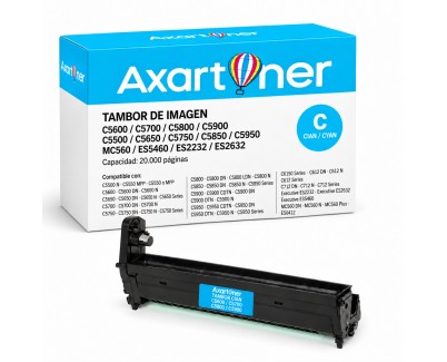 Compatible Tambor OKI C5600 / C5700 / C5800 / C5900 / C5500 / C5650 / C5750 / C5850 / C5950 / MC560 / ES5460 / ES2232 / ES2632 Cyan