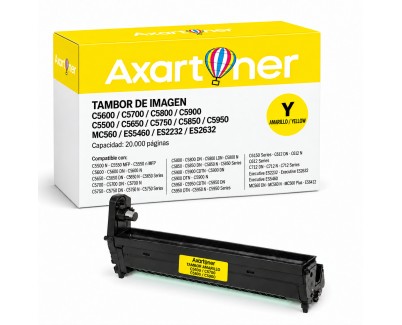 Compatible Tambor OKI C5600 / C5700 / C5800 / C5900 / C5500 / C5650 / C5750 / C5850 / C5950 / MC560 / ES5460 / ES2232 / ES2632 Amarillo