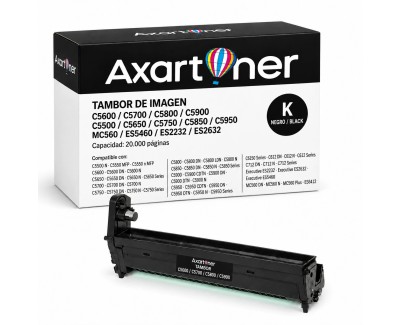 Compatible Tambor OKI C5600 / C5700 / C5800 / C5900 / C5500 / C5650 / C5750 / C5850 / C5950 / MC560 / ES5460 / ES2232 / ES2632 Negro
