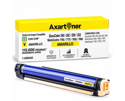Compatible Tambor Xerox DocuColor 240, 242, 250, 252, WorkCentre 7765, 7775, 7655, 7665 Amarillo 013R00603
