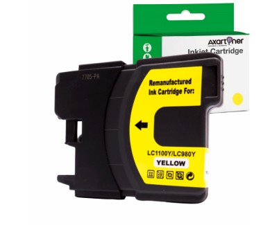 Compatible  Brother LC-980XL / LC-1100XL Amarillo Cartucho de Tinta LC980Y / LC1100Y