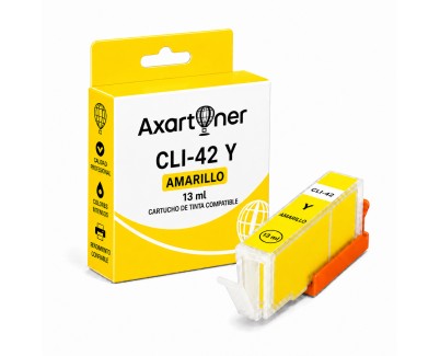 Compatible Tinta Canon CLI42 Amarillo 6387B001 para Canon Pixma Pro 100, 100S