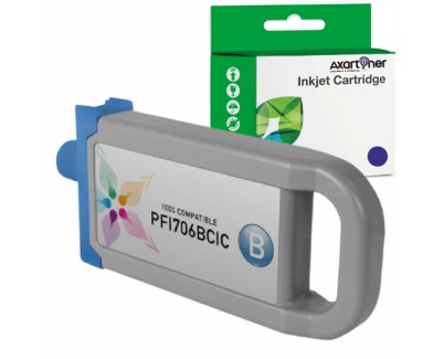 Compatible Canon PFI706 Azul Cartucho de Tinta Pigmentada 6689B001 / PFI-706B para imagePROGRAF IPF8300, IPF8400, IPF9400