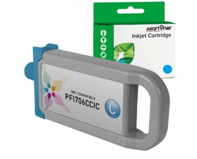 Compatible Canon PFI706 Cyan Cartucho de Tinta Pigmentada 6682B001 / PFI-706C para imagePROGRAF IPF8300, IPF8400, IPF9400